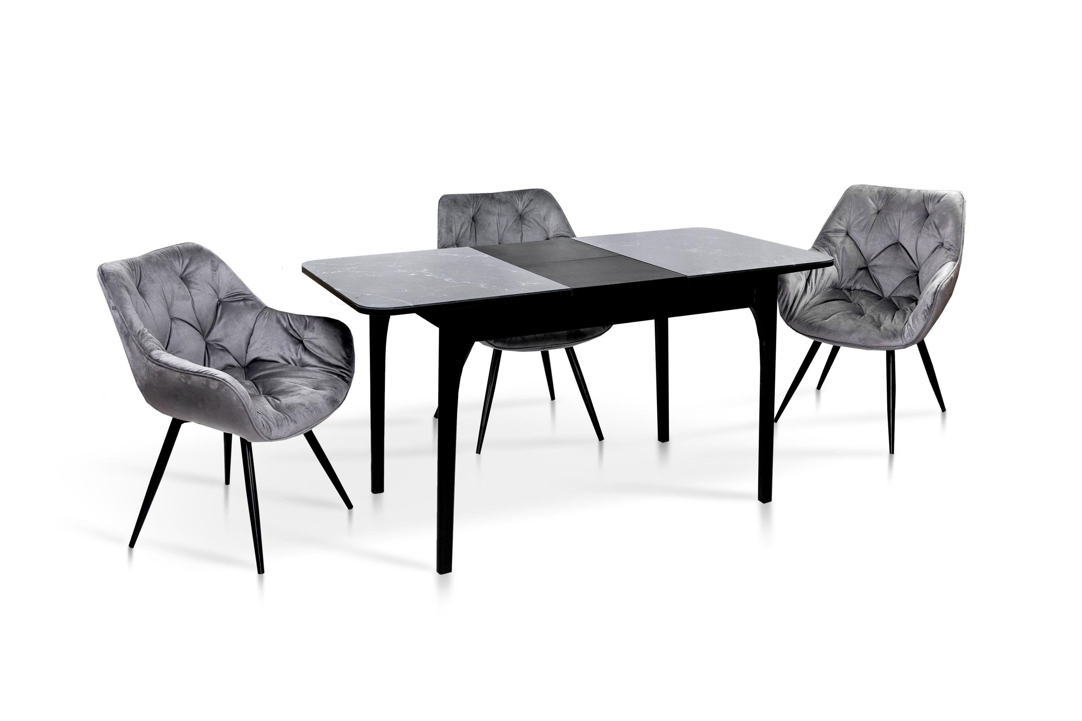 Обідній стіл Палермо Фієста 1100/1450х700х760 мм Чорний (GAА0056354) - фото 2