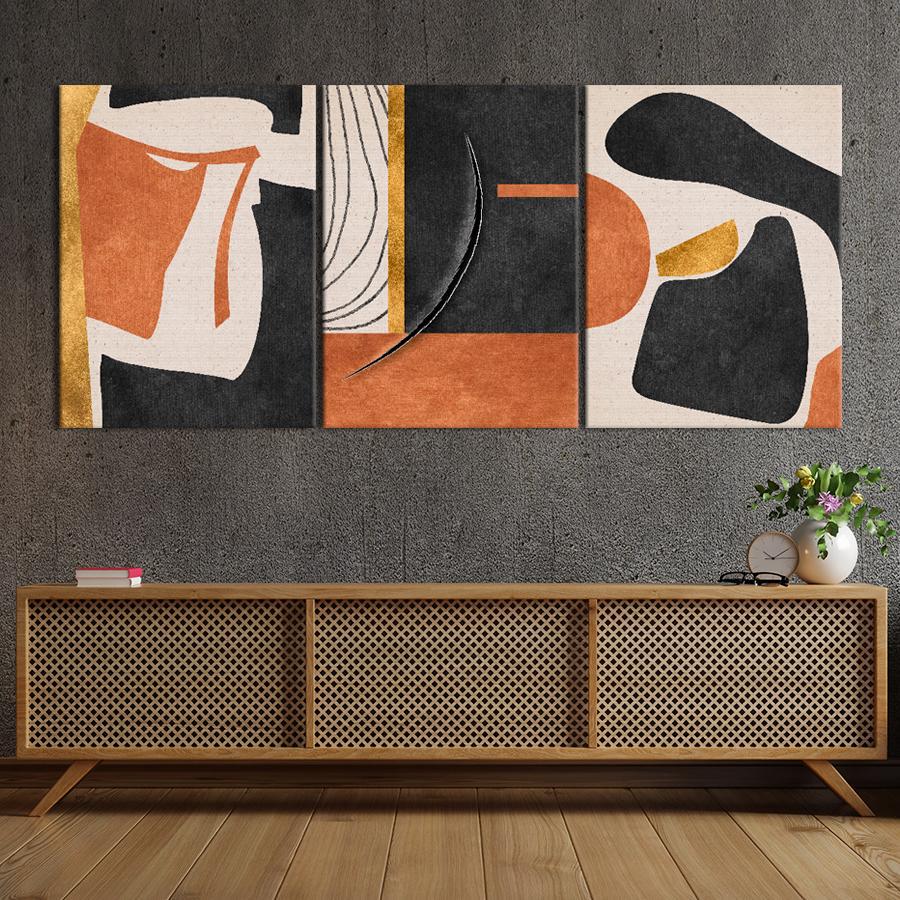 Картина на полотні Абстракція безлад ліній і плям 156x67 см (V54-3_L) - фото 3 Картина на полотні Абстракція безлад ліній і плям 156x67 см (V54-3_L) - фото 3