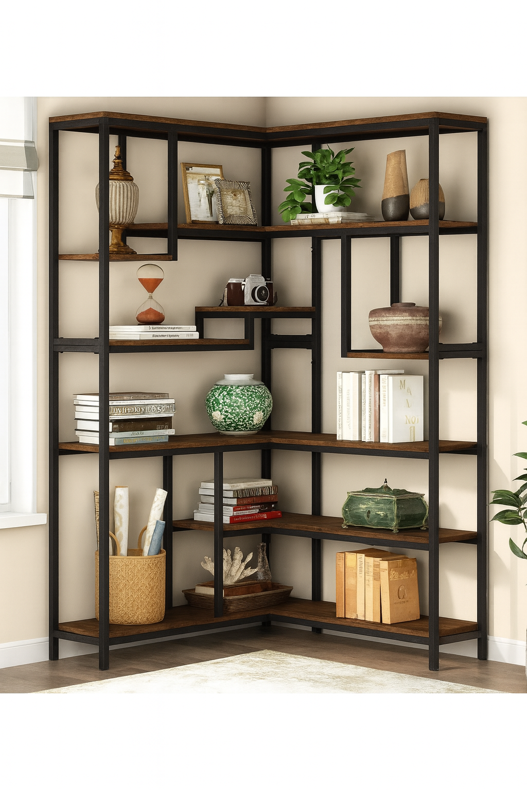 Стеллаж угловой MSM 6-ярусный Коричневый (JW0277)