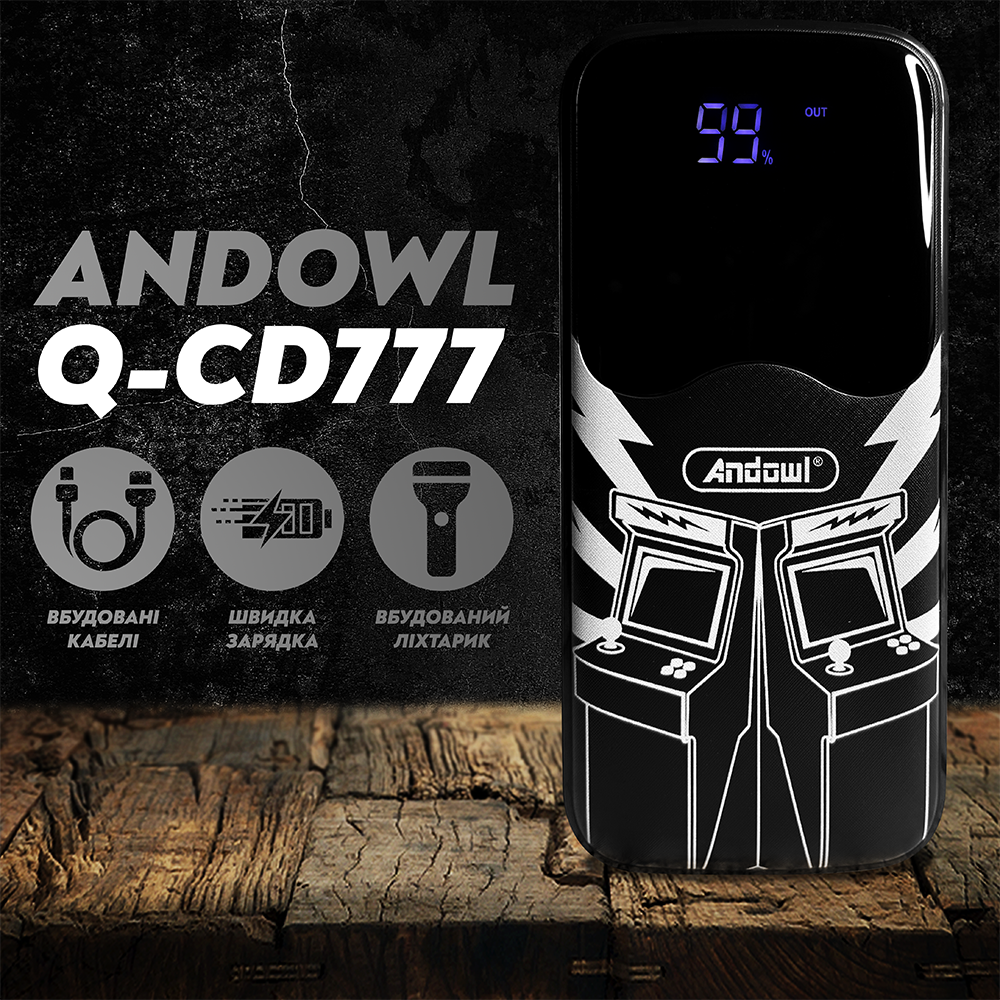 Повербанк Andowl Q-CD777 с переходником для роутера 15000 mah (1050-38) - фото 6