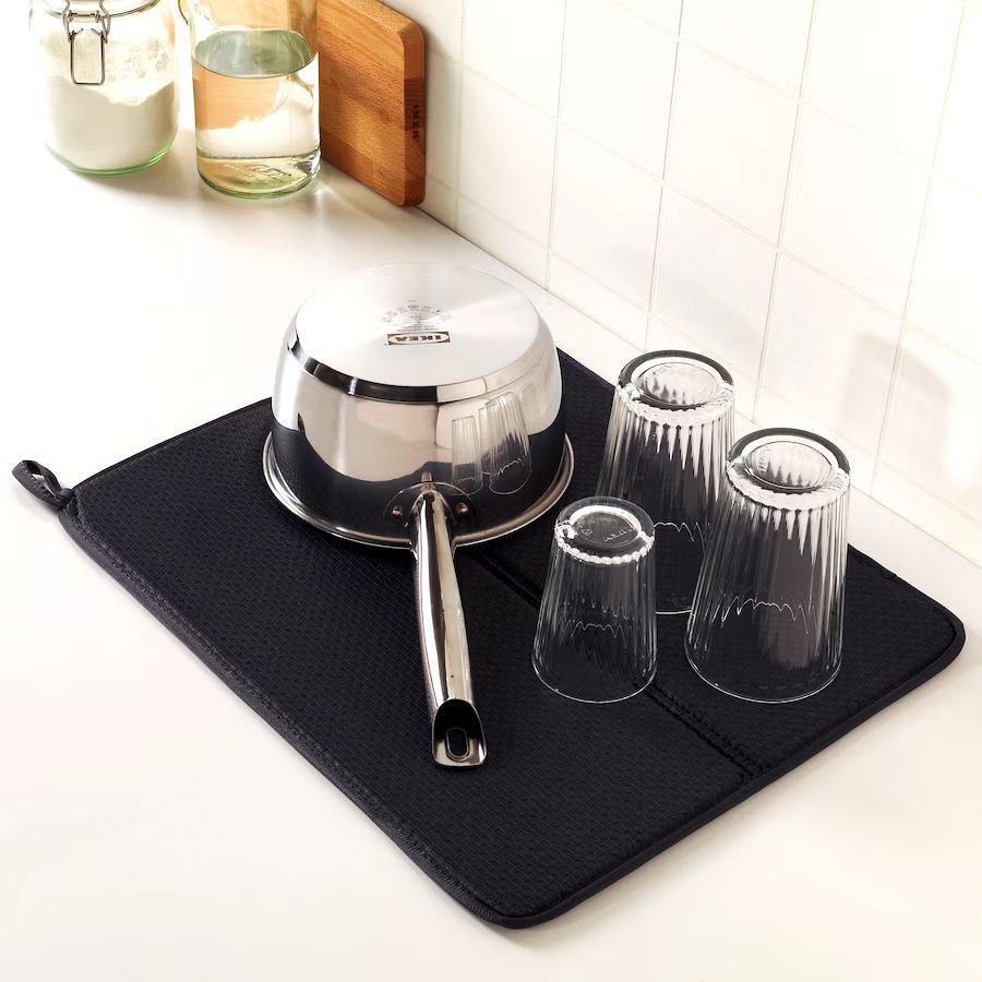 Коврик для сушки посуды 44х36 см Черный