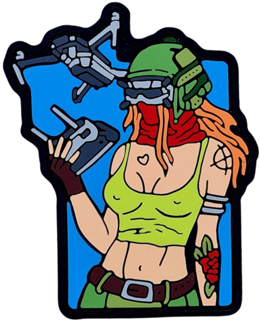 Патч ПВХ TACTICAL GIRL Синий (PATCH-069)