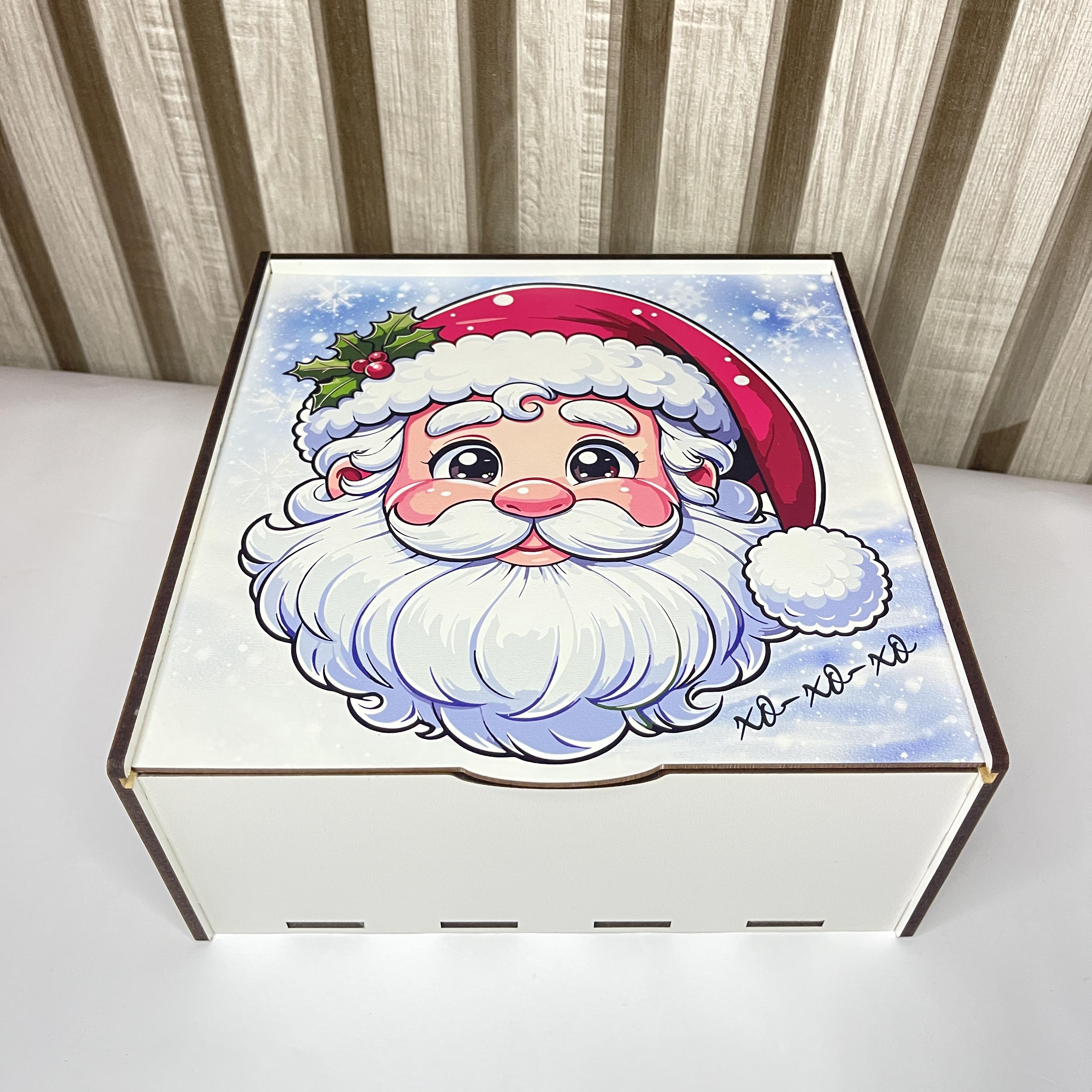 Подарочная коробка Новогодний Санта деревянная (30590215) - фото 2 Подарочная коробка Новогодний Санта деревянная (30590215) - фото 2