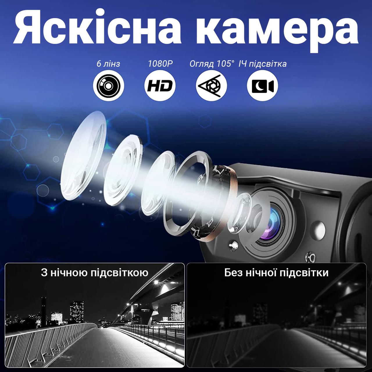 Система паркувальна Podofo A3153 з круговим оглядом на 4 камери та монітор 9" для вантажних автомобілів - фото 5