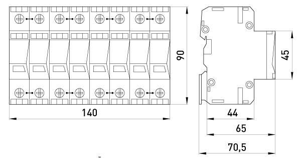 Ограничитель перенапряжения E.NEXT e.POmI.3+1 LCF 100/25 3Р+N-РE 60 кА 380 В (81.142) - фото 2