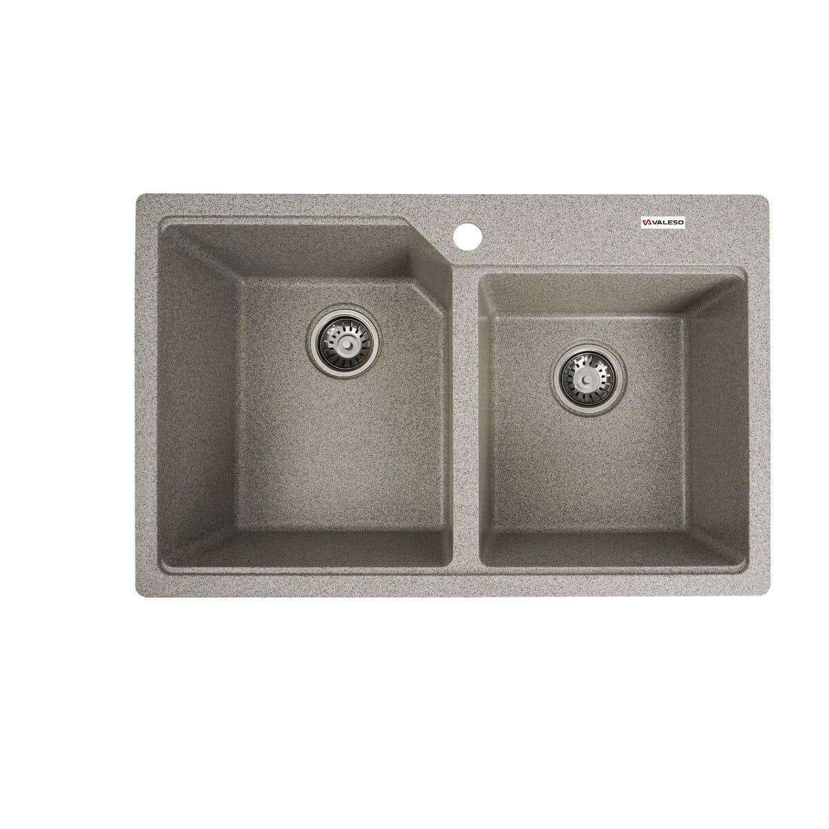 Мойка гранитная Valeso Harmony 780х500 врезная прямоугольная Серый матовый (PLTM-SP000047507)