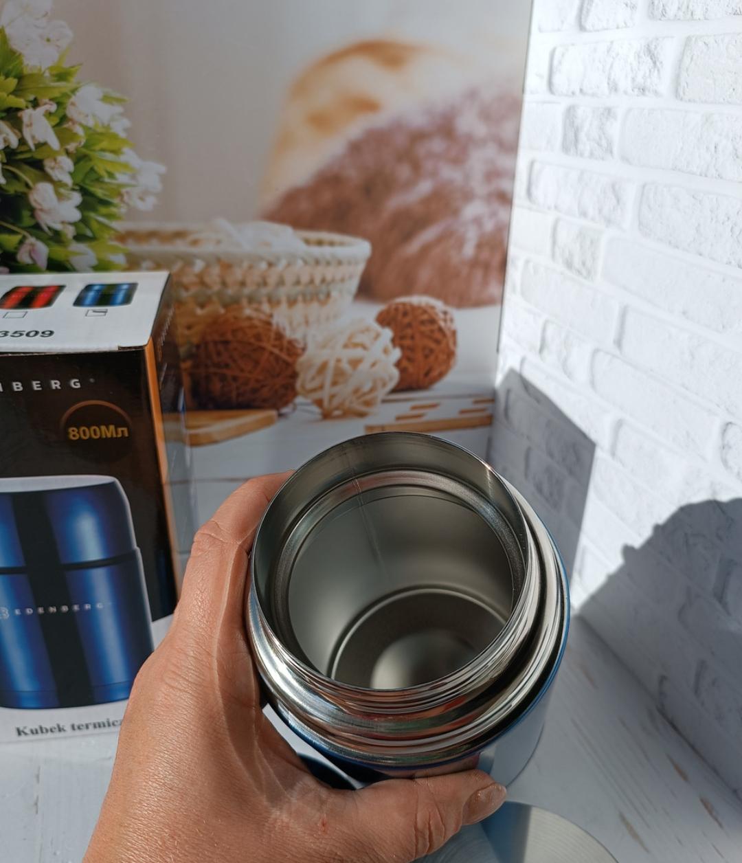 Термос харчовий Edenberg EB-3509b 800 мл Синій (18170471) - фото 2 Термос харчовий Edenberg EB-3509b 800 мл Синій (18170471) - фото 2