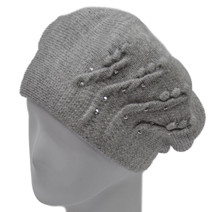 Берет шерстяной Lirus Beep Светло-серый (70210)