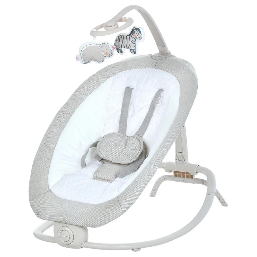 Дитячий заколисуючий центр-шезлонг Mastela Білий (6607) - фото 1 Дитячий заколисуючий центр-шезлонг Mastela Білий (6607) - фото 1