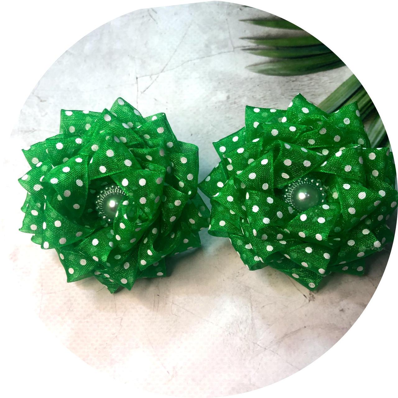 Бантик для волосся дитячий на гумці D8 см Зелений (10495) Бантик для волосся дитячий на гумці D8 см Зелений (10495)