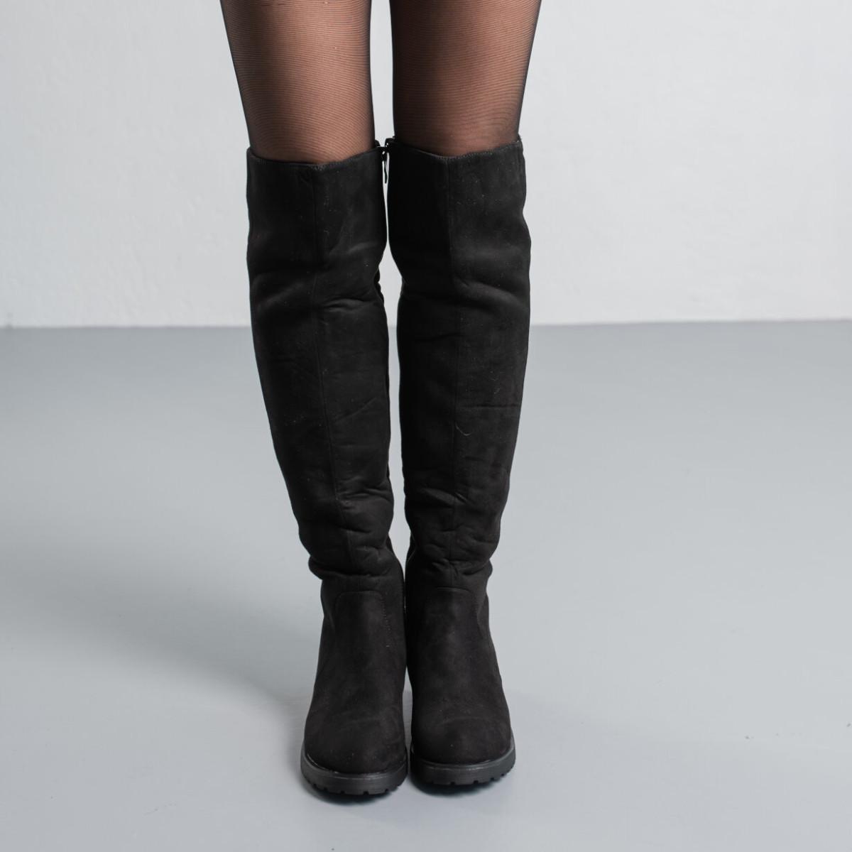 Ботфорти жіночі зимові Fashion р. 38 24,5 см Чорний (3808) - фото 2 Ботфорти жіночі зимові Fashion р. 38 24,5 см Чорний (3808) - фото 2