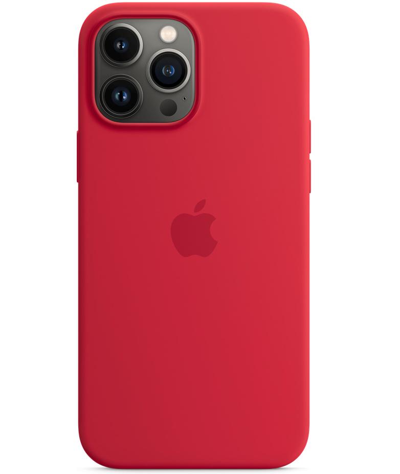 Чехол-накладка Silicone Case with MagSafe for iPhone 13 Pro Max, Product Red (HC)