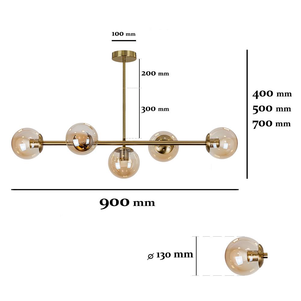 Люстра 7529906-5 BRZ+BR Бронзовый/Коричневый (LVS4732) - фото 2 Люстра 7529906-5 BRZ+BR Бронзовый/Коричневый (LVS4732) - фото 2