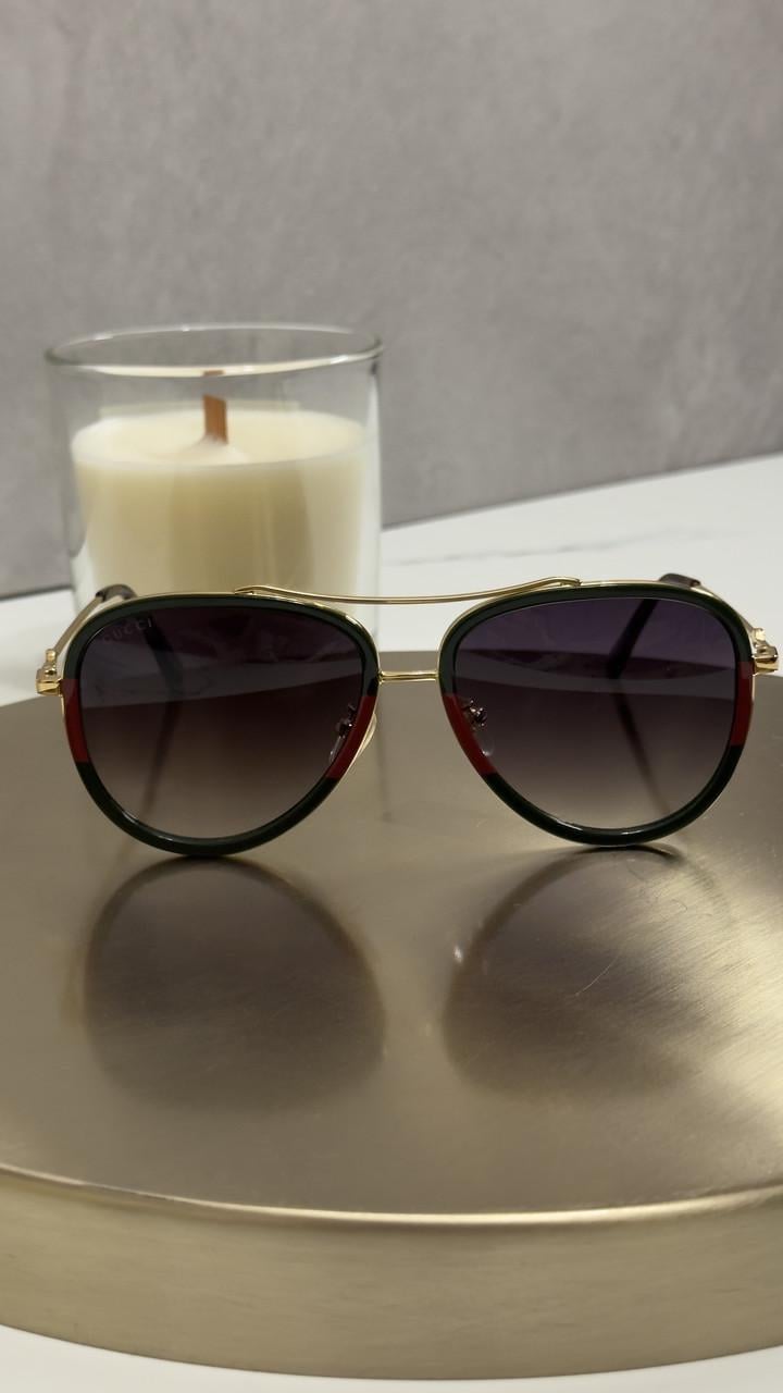 Солнцезащитные очки Gucci GG0062S 001 Aviator Gold Black/Grey