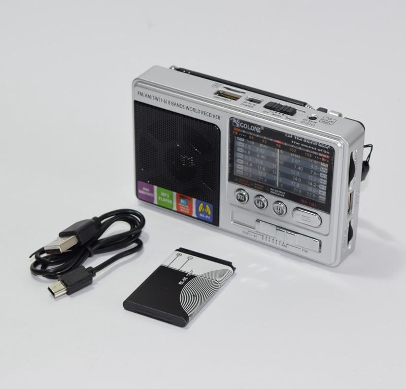 Радіоприймач USB/SD Golon RX-181 з MP3 Сірий - фото 3