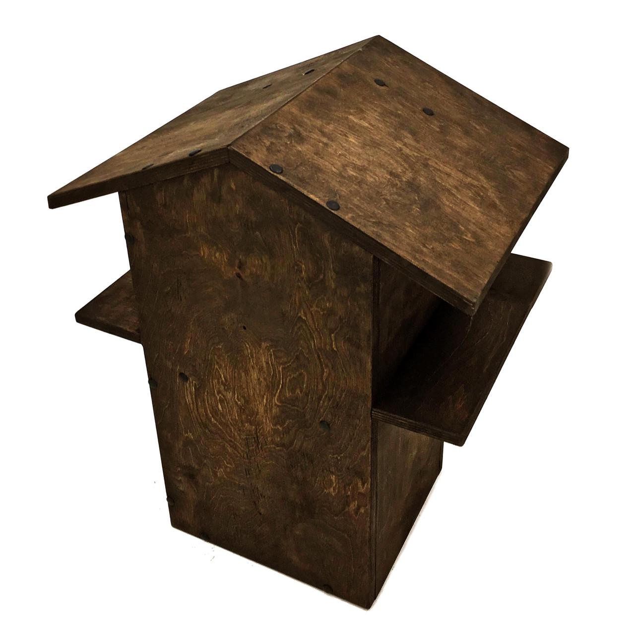 Домик для белок из дерева Манджур Капучино (ДДБ-000809) - фото 2 Домик для белок из дерева Манджур Капучино (ДДБ-000809) - фото 2