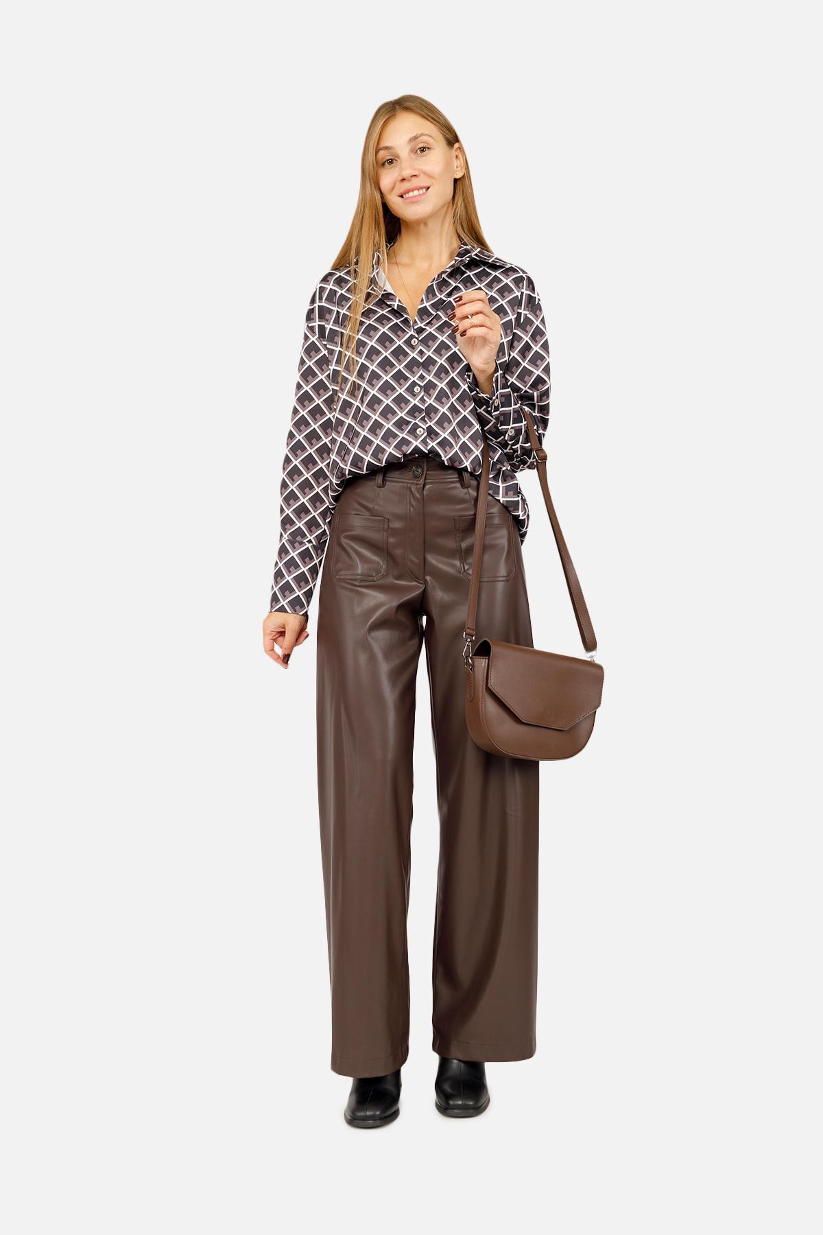 Блуза жіноча ЦБ-00261347 р. 48 Чорний (SKT001024291) - фото 4