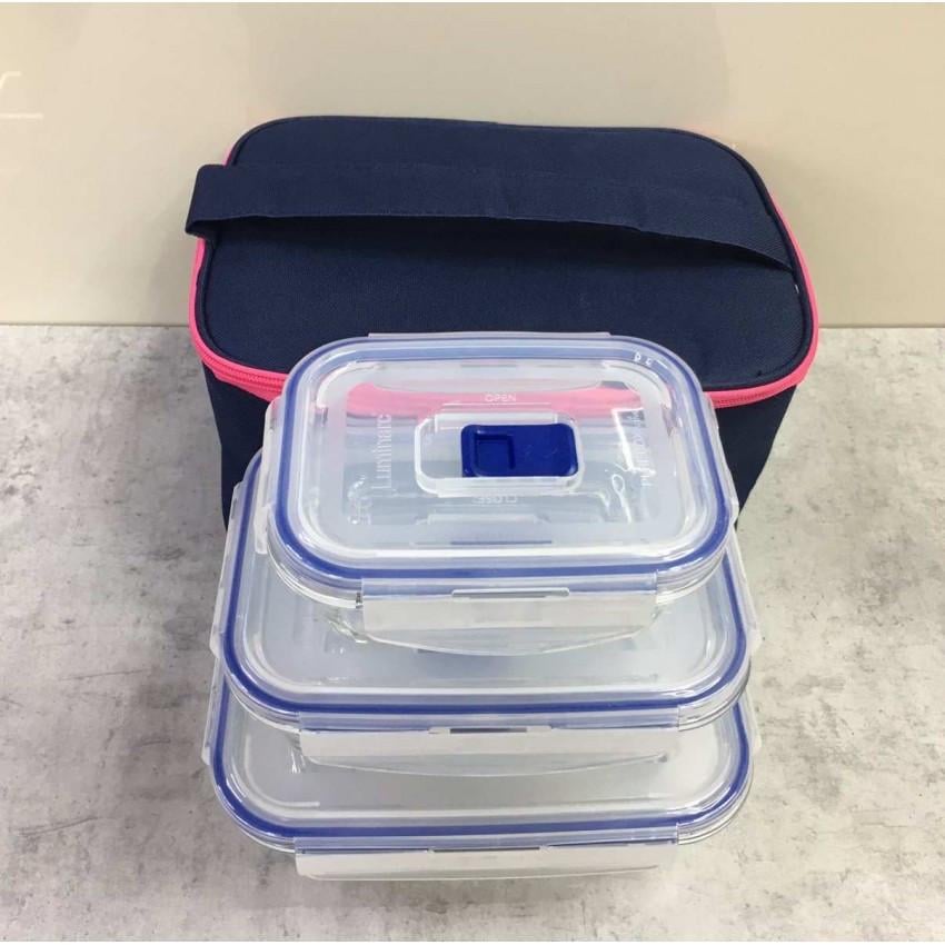 Набір контейнерів Luminarc PURE BOX ACTIVE P4129 з термосумкою 380/820/1220 мл (1380032221) - фото 1 Набір контейнерів Luminarc PURE BOX ACTIVE P4129 з термосумкою 380/820/1220 мл (1380032221) - фото 1