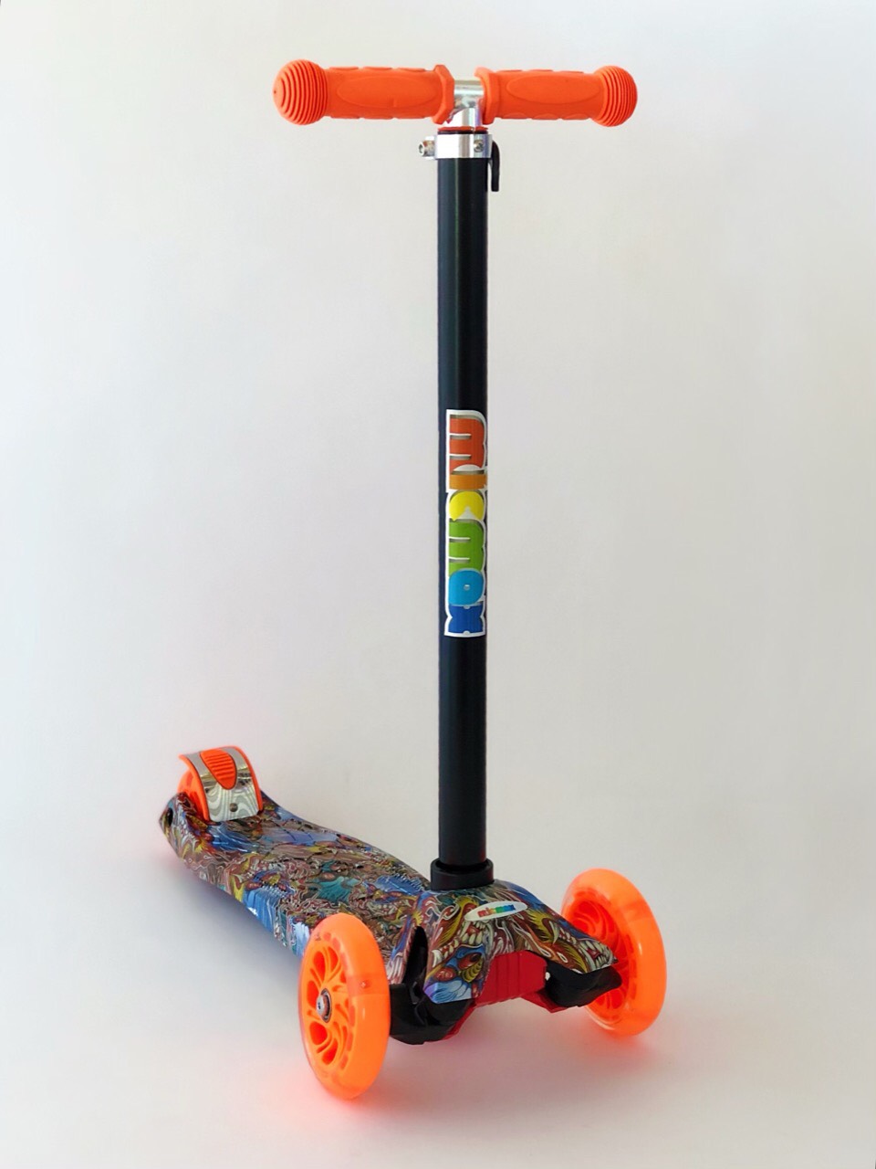 Самокат детский MicMax Scooter Pro 030 с подсветкой колес Оранжевый (030-orange)