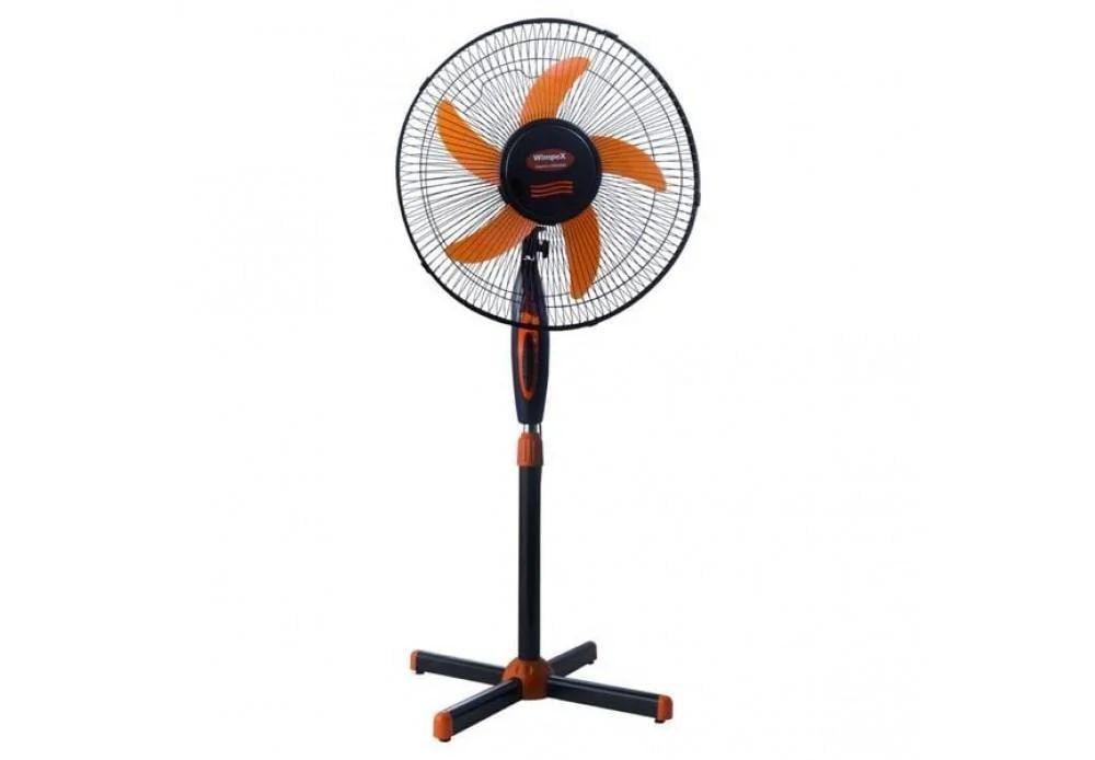 Вентилятор напольный Wimpex WX-1612 40 см Черный с оранжевым (19018129)