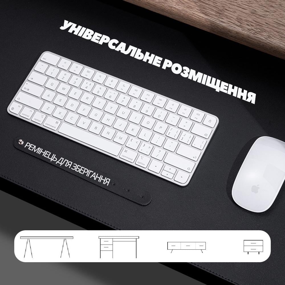 Подкладка-коврик кожаная для ноутбука на компьютерный стол Черный/Красный (23949433) - фото 2 Подкладка-коврик кожаная для ноутбука на компьютерный стол Черный/Красный (23949433) - фото 2