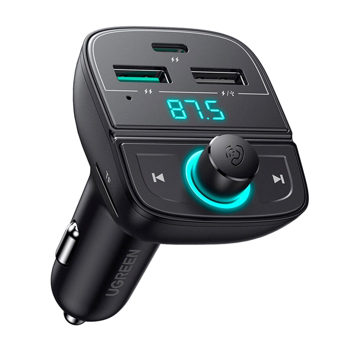 FM-трансмітер Автомобільний UGREEN CD229 FM&Bluetooth Transmitter&Car Charger + TF Slot Black (UGR-80910)