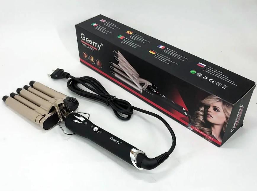 Плойка-стайлер для волос Gemei GM-2933 5 волн 45 Вт (2390000039) - фото 7 Плойка-стайлер для волос Gemei GM-2933 5 волн 45 Вт (2390000039) - фото 7