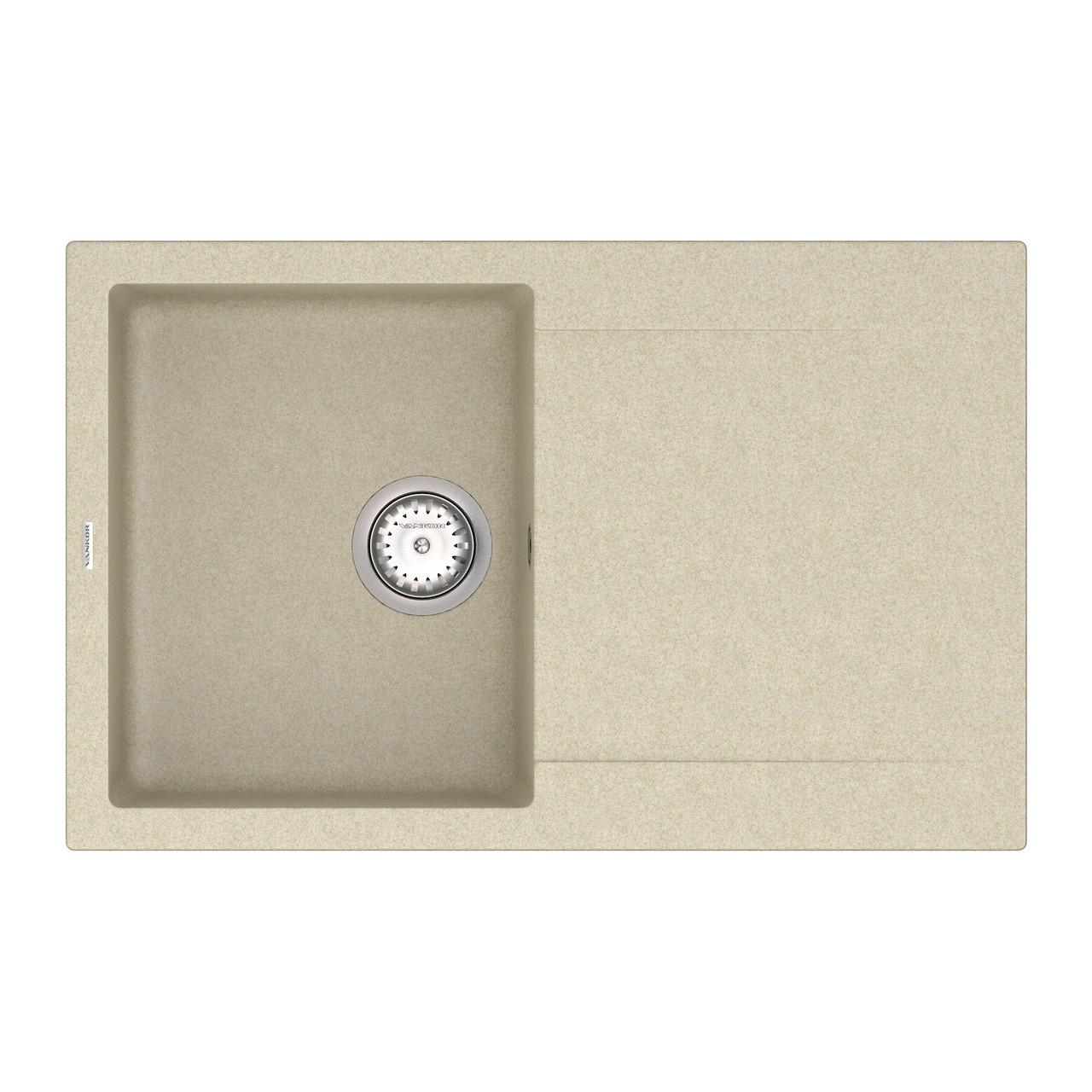 Кухонна мойка с сифоном Orman OMP 02.78 Beige