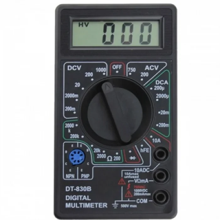 Мультиметр универсальный DT 830 B вольтметр/цифровой амперметр тестер с большим экраном (1001)
