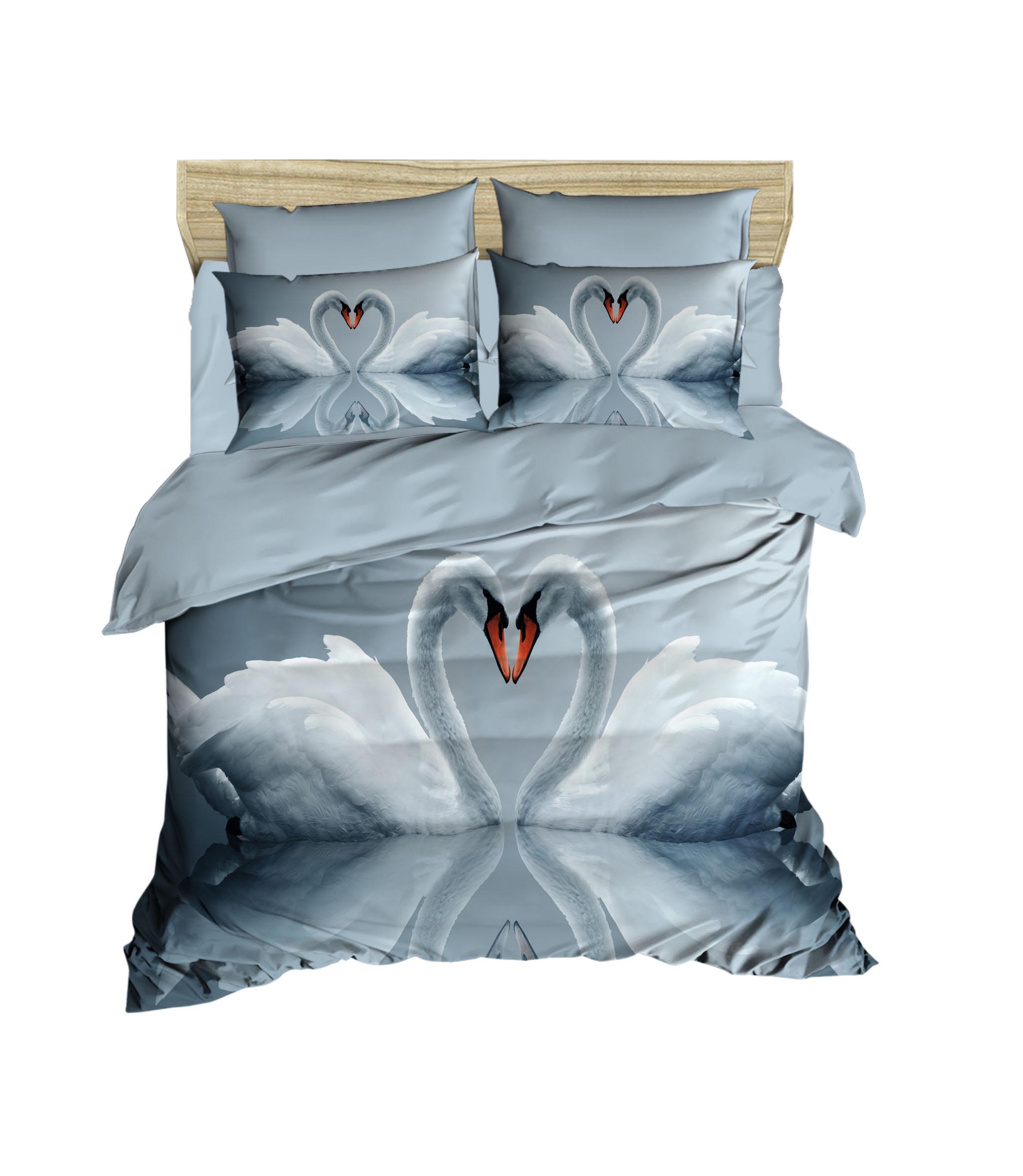 Комплект постельного белья Lighthouse ranforce+3D Swan Lake 200х220 см (2200000600837)