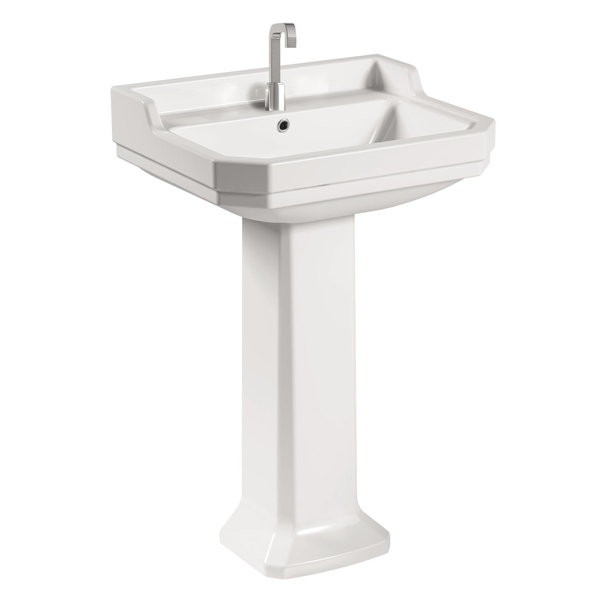 Умывальник подвесной VOLLE DON GRANDES 13-13-133 580x465x900 мм Белый (71466)