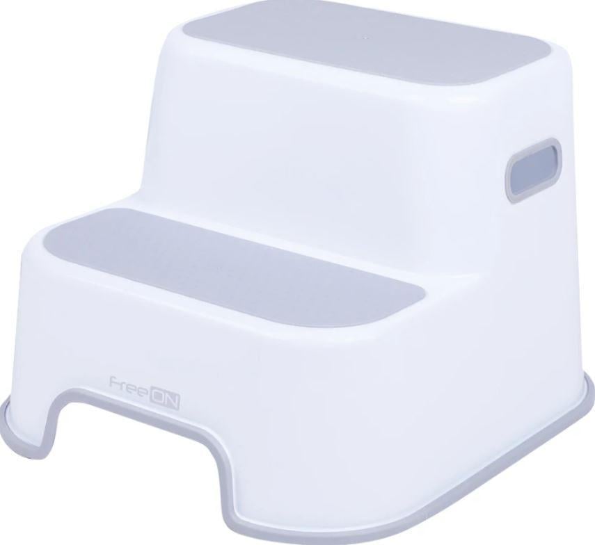 Ступени для ребенка FreeON в ванную на 2 ступени White/Grey