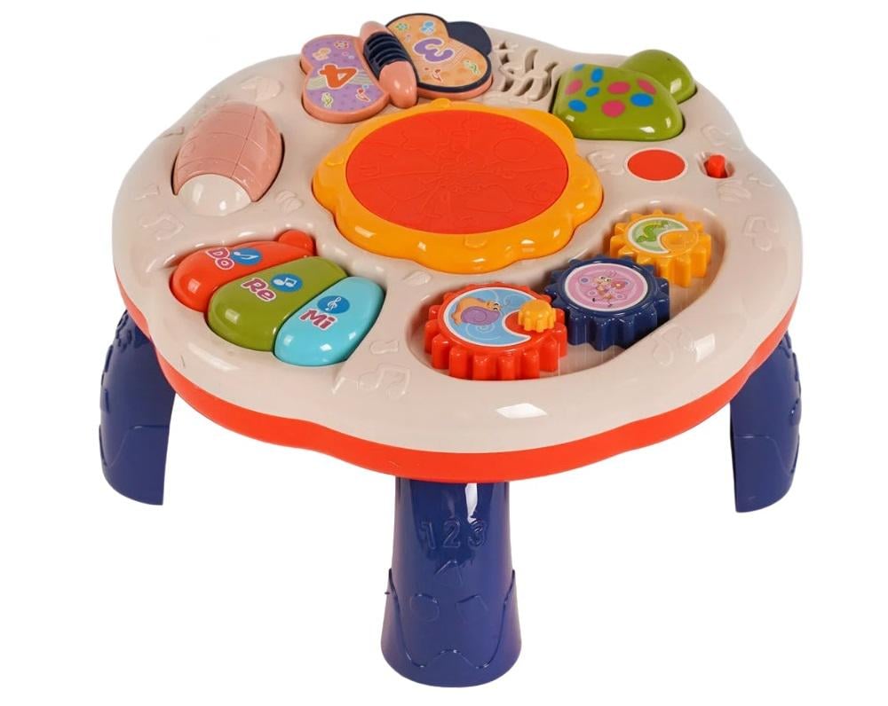 Столик дитячий музичний TK Union Group 3в1 підсвічування/звуки/мелодії/піаніно Multicolor (117004)