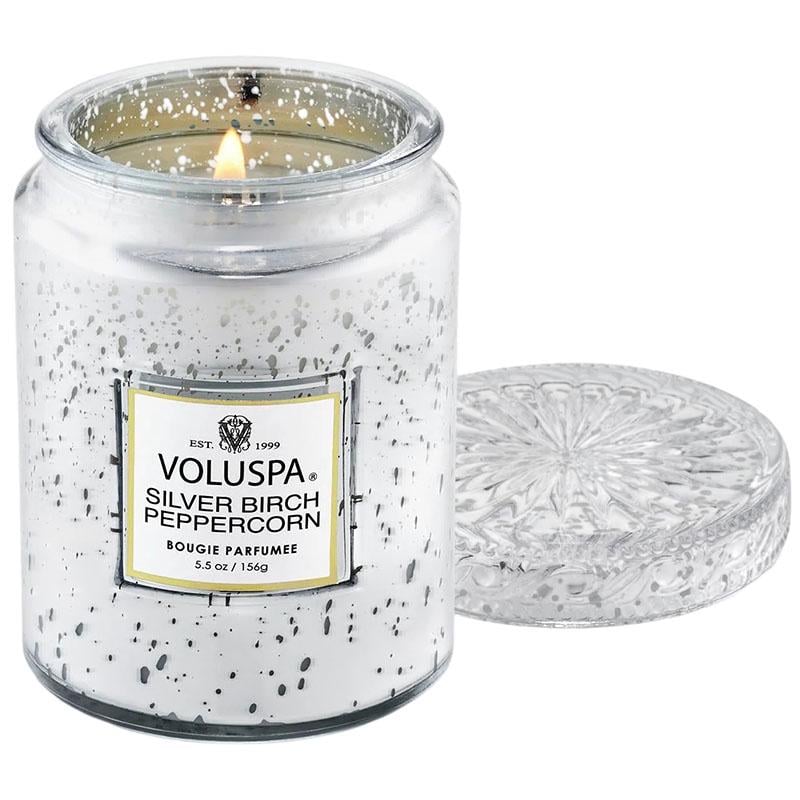 Свеча ароматическая Voluspa Vermeil Silver Birch Peppercorn 156 г стакан с крышкой (111004553)
