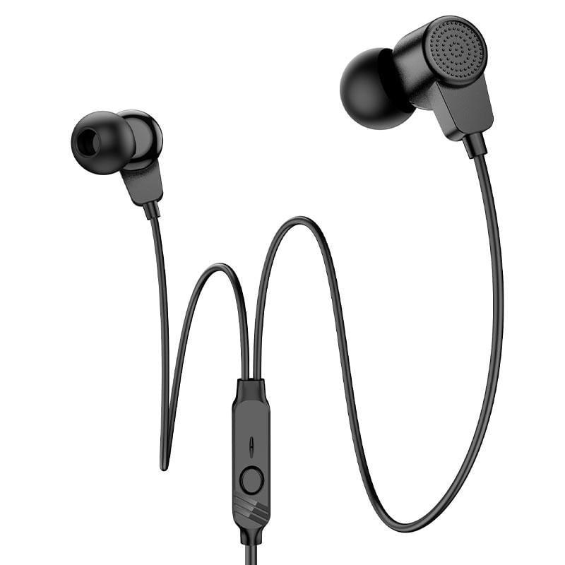 Наушники вакуумные стерео проводные Borofone BM64 Goalant universal Black (00000056981_1)