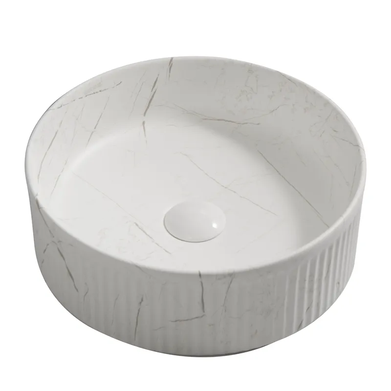 Раковина накладна MIXXUS Premium WAVE-0102 370х370х130 мм Marble (MP6528)