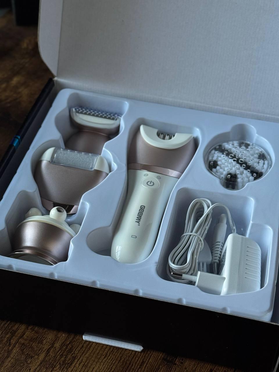 Эпилятор женский Geemy GM-7003 5в1 для всего тела аккумуляторный беспроводной - фото 8 Эпилятор женский Geemy GM-7003 5в1 для всего тела аккумуляторный беспроводной - фото 8