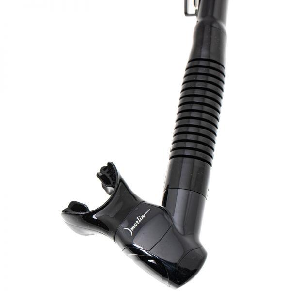 Трубка для підводного плавання з двома клапанами Marlin Dry Lux Black (2424) - фото 4 Трубка для підводного плавання з двома клапанами Marlin Dry Lux Black (2424) - фото 4