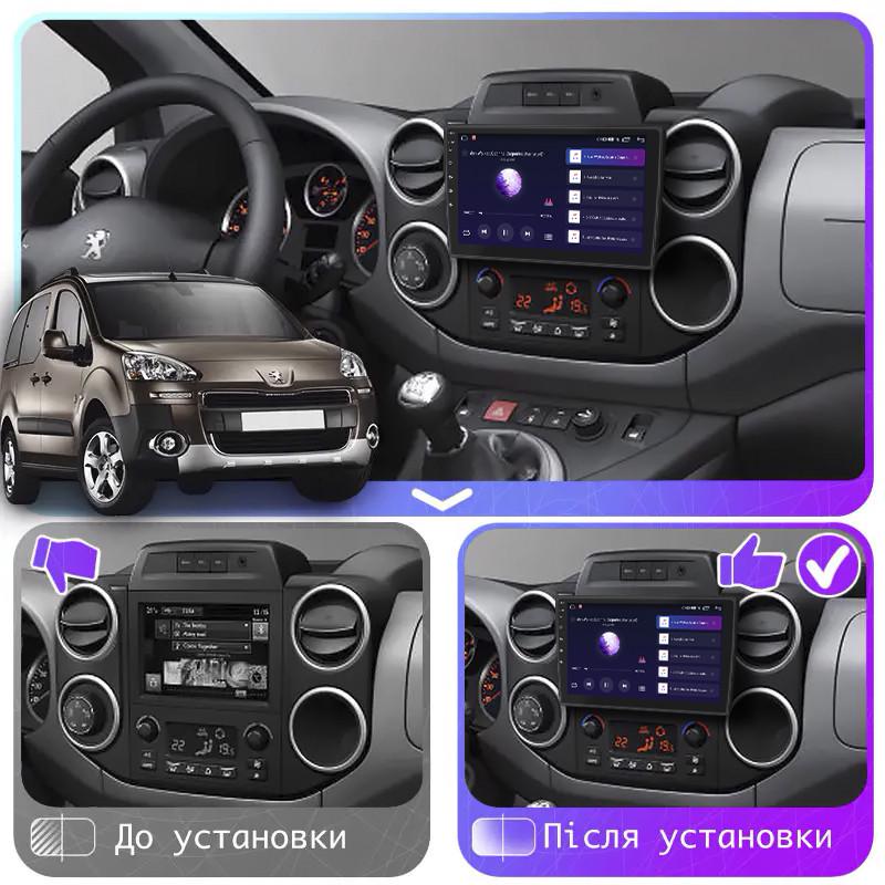 Магнітола штатна 9" Lesko для Peugeot Partner II Restyling 2012-2015 2/32Gb/Wi-Fi Optima GPS Android (1641861683) - фото 3