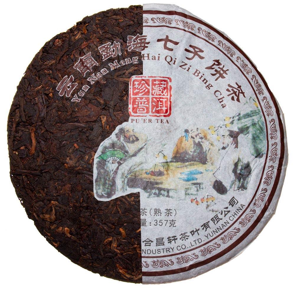 Чай Шу Пу Эр Куньмин Древние Деревья Чаепитие старцев 357 г 2017 г.