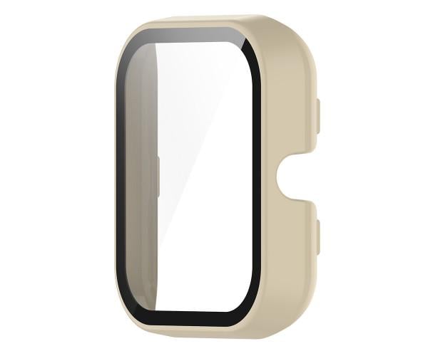 Чехол с защитным стеклом Protective Cover with Glass для Amazfit Bip 3/Bip 3 Pro Бежевый
