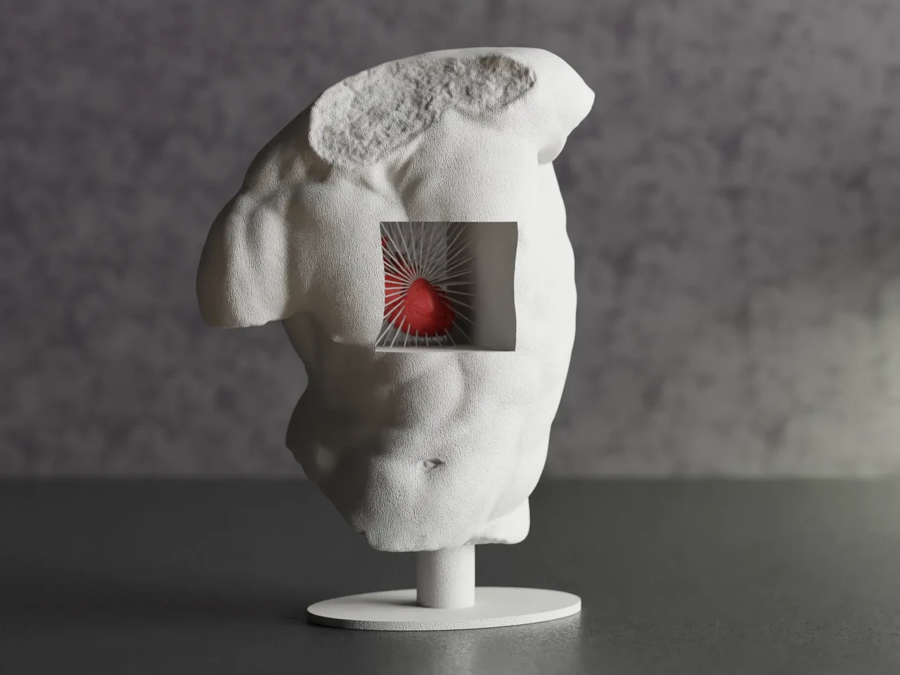 Скульптура-статуетка Античний Торс з серцем (35322950)