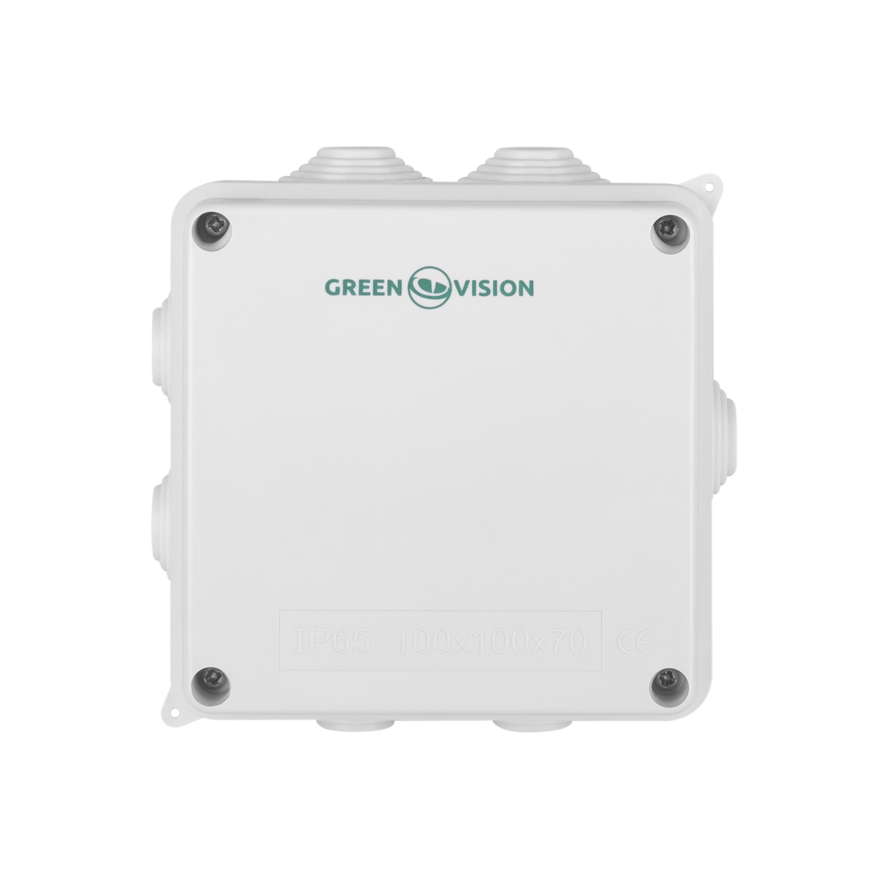 Коробка розподільна GreenVision IP65 зовнішня з резинками 100х100х70 мм (23931311) Коробка розподільна GreenVision IP65 зовнішня з резинками 100х100х70 мм (23931311)