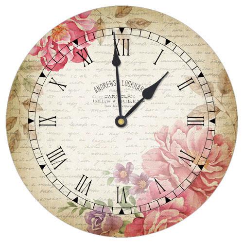 Часы настенные круглые Presentville Цветы 36 см (CHR K 15M044)