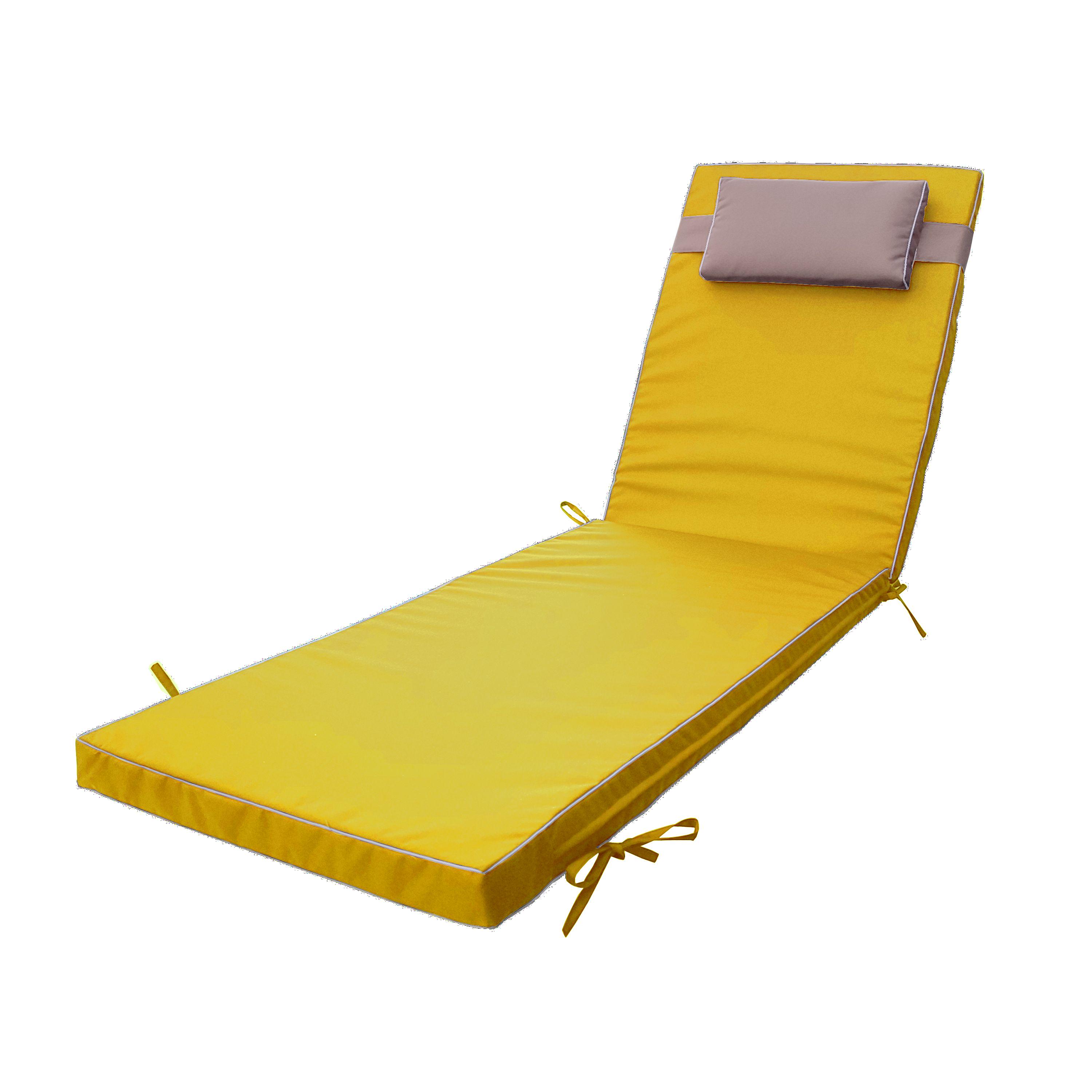 Матрас для шезлонга eGarden BAHIA оксфорд 195x58x6 см Желтый/Бежевый (5788) - фото 1 Матрас для шезлонга eGarden BAHIA оксфорд 195x58x6 см Желтый/Бежевый (5788) - фото 1