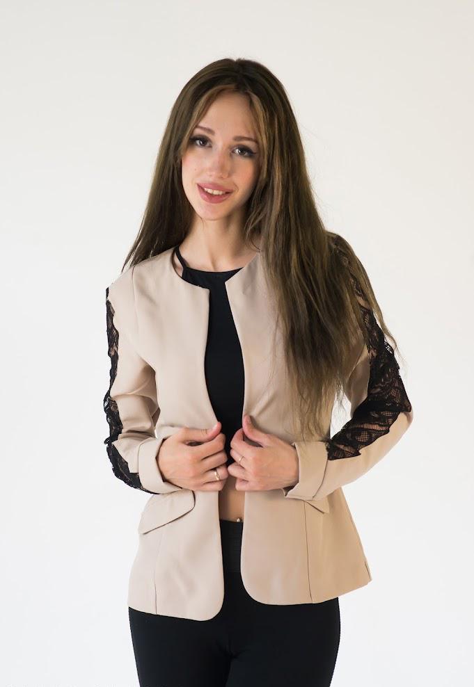 Пиджак женский Podium Darline 21333-BEIGE XXL Бежевый