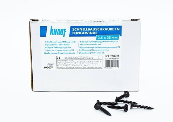 Саморезы для гипсокартона Knauf TN с битами 1000 шт. 3,5х25 мм (22727901)