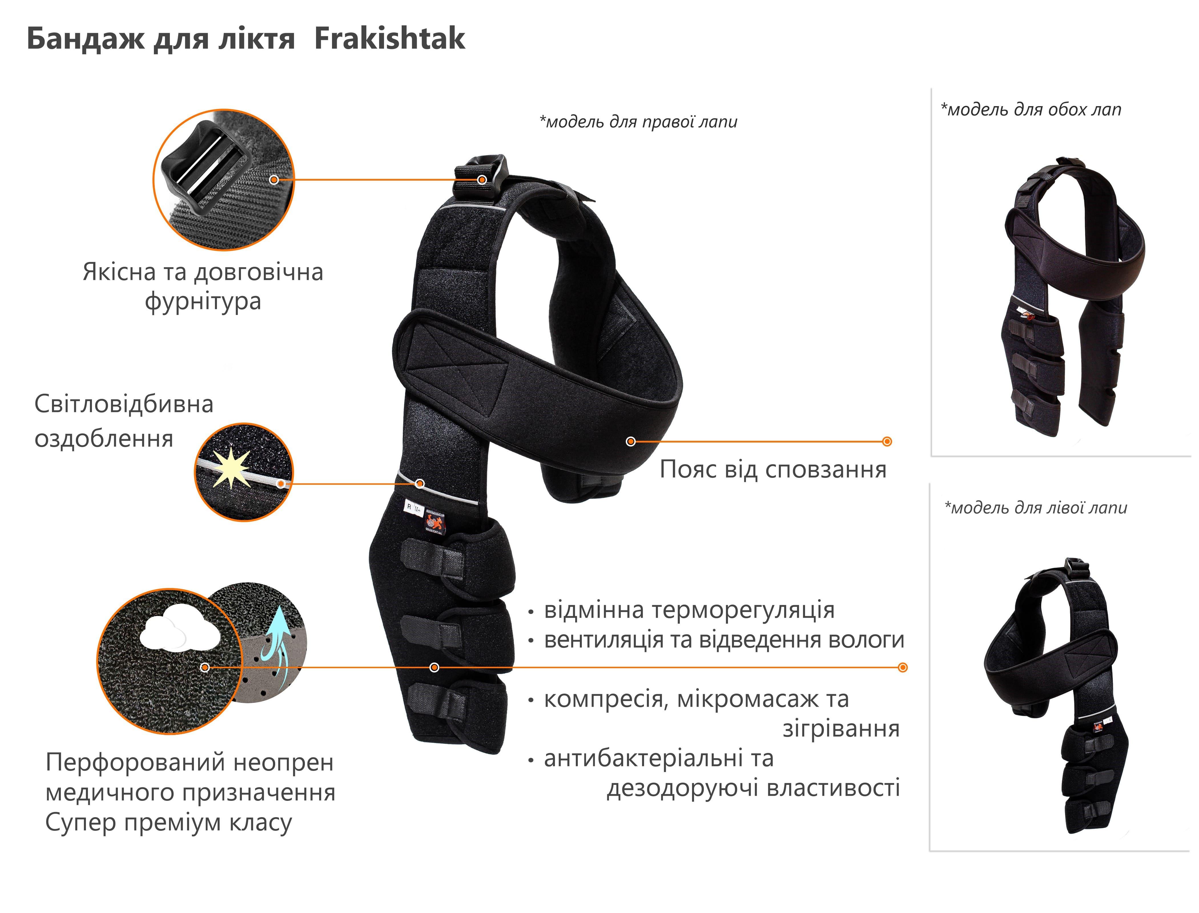 Бандаж для собак Frakishtak поддержка локтевого сустава на обе лапы S Черный (28436752) - фото 7 Бандаж для собак Frakishtak поддержка локтевого сустава на обе лапы S Черный (28436752) - фото 7