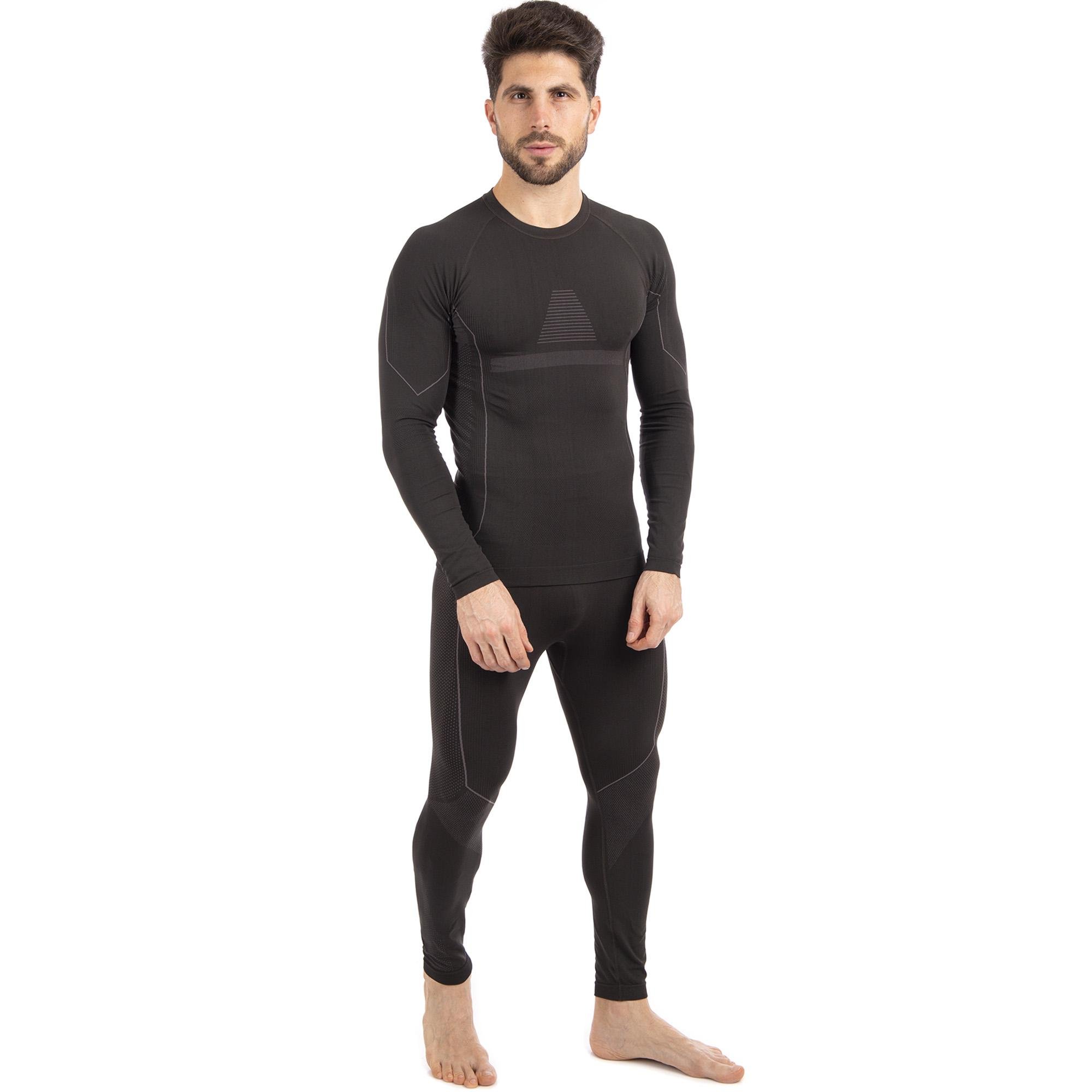 Комплект термобілизни для активного спорту чоловічий Zelart L Темно-сірий/Сірий (CO-2197)