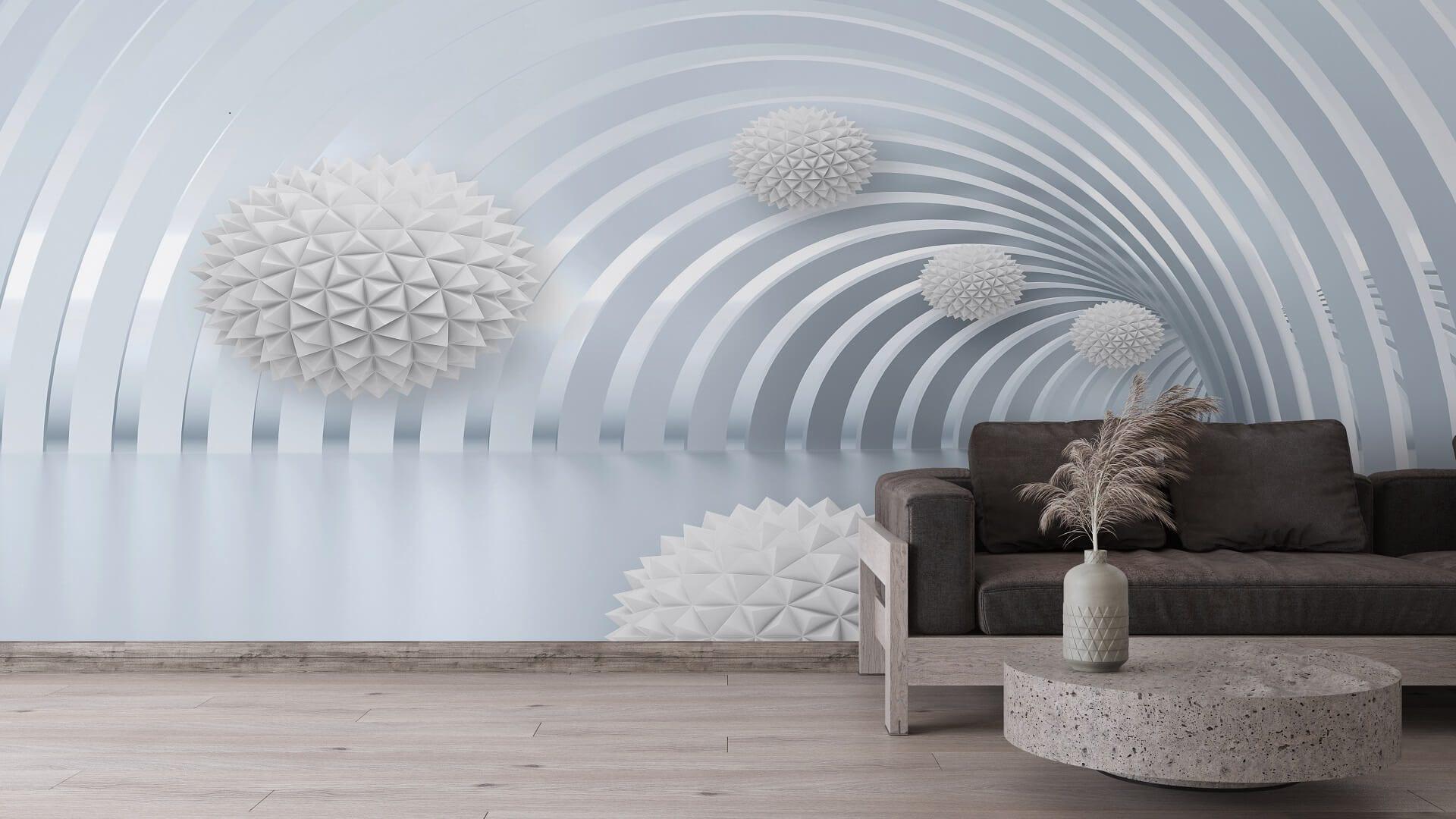 Фотообои флизелиновые Styleo Print-walls 3D Туннель со сферами 0325 300х250 см (Pw-0325/2)